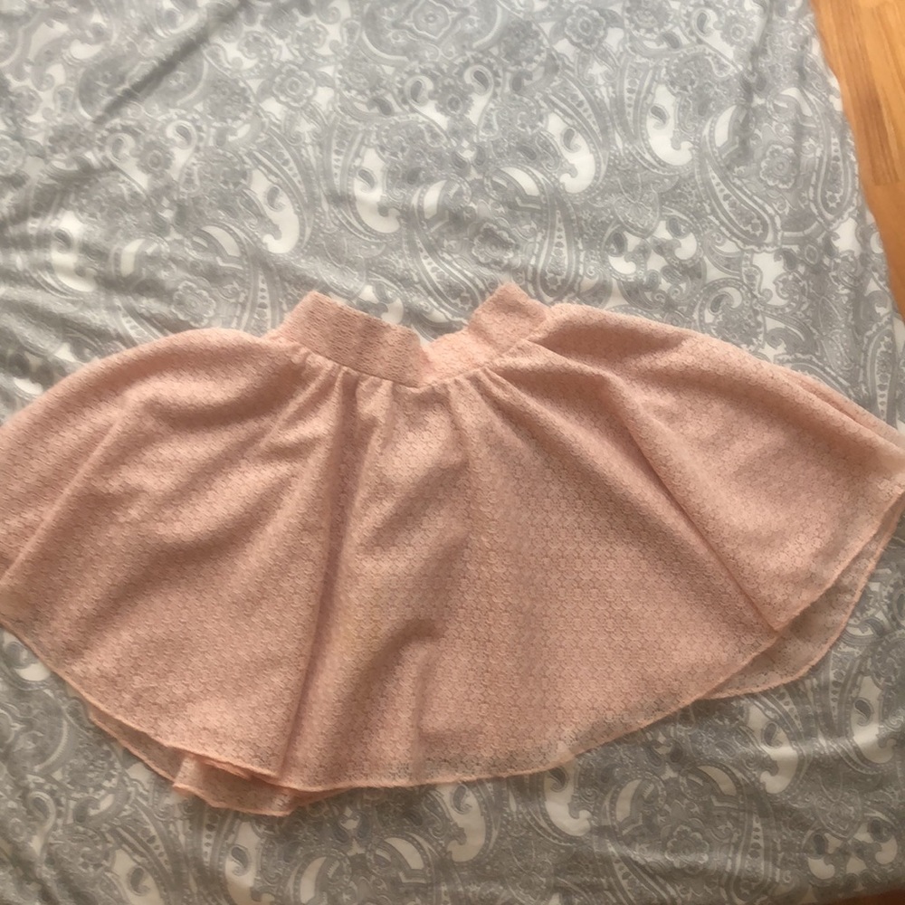 NWOT Fun Flirty Italian Light Pink Flare Skirt